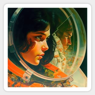 We Are Floating In Space - 65 - Sci-Fi Inspired Retro Artwork Sticker